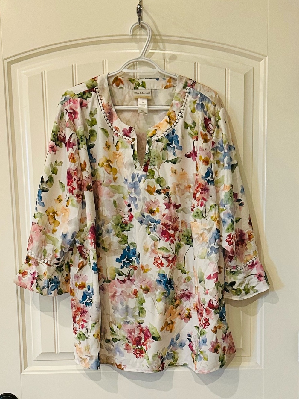 Alfred Dunner Plus Floral Top 2x NWT